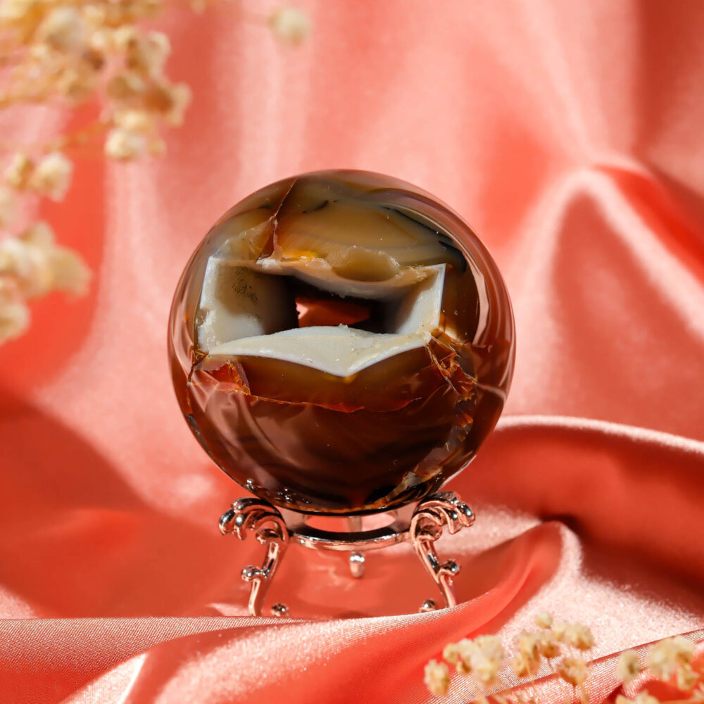 Agate (Akik) Doğal Taş Küre