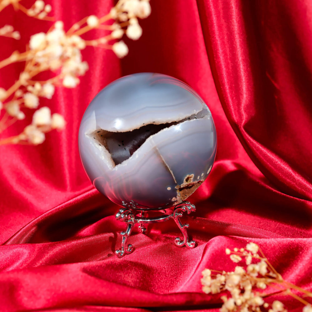 Agate (Akik) Doğal Taş Küre