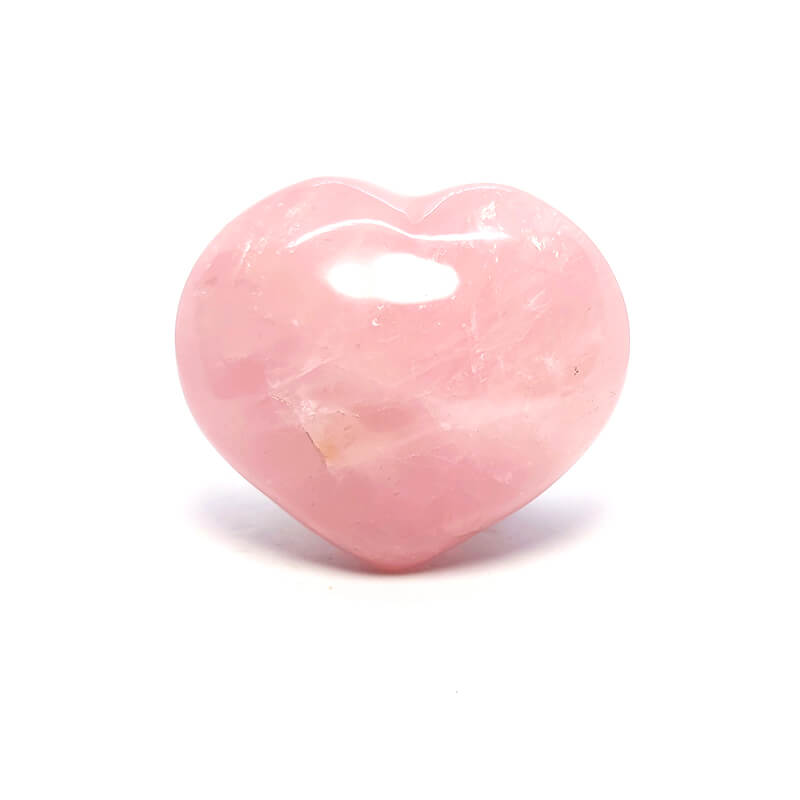 Pembe Kuvars Doğal Taş Kalp