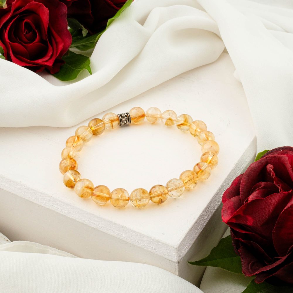 5A+Kalite Kalite Sitrin Doğal Taş Bileklik (8mm)