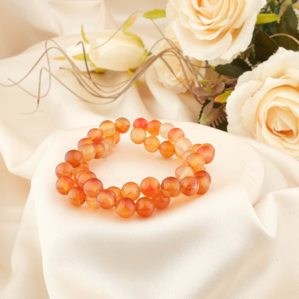 Turuncu Akik Doğal Taş Dizi (8mm)