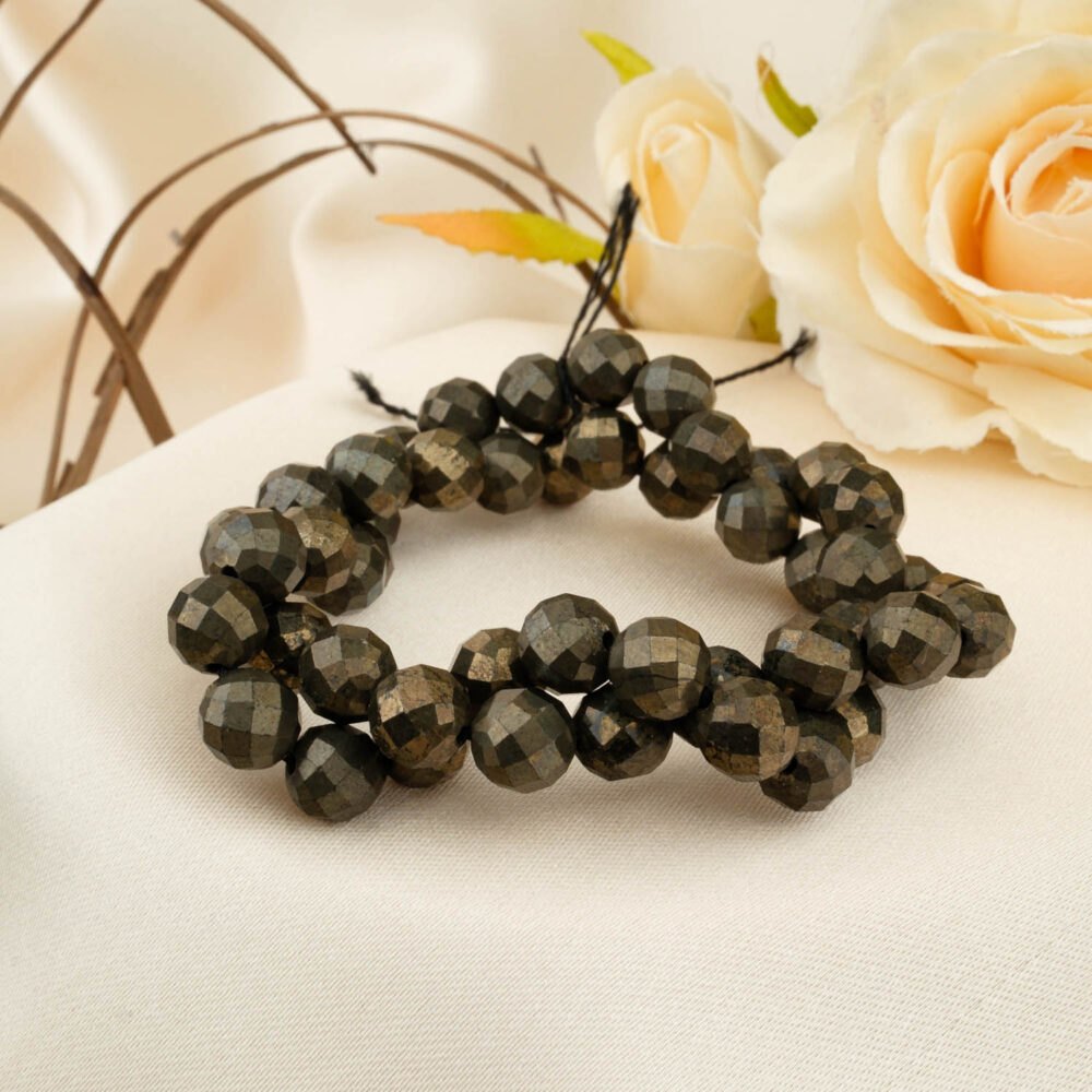 Pirit Doğal Taş Faset Kesim Dizi (8mm)