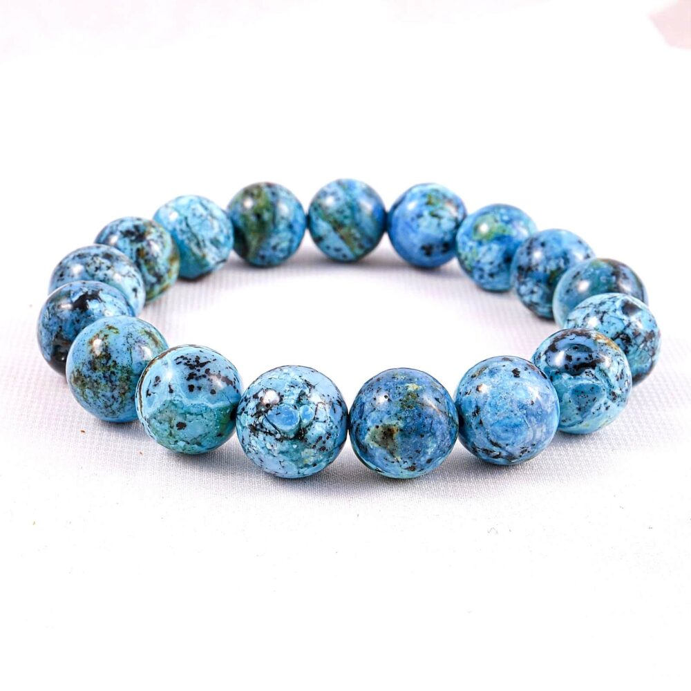 Mavi Malahit Doğal Taş Bileklik (10mm)