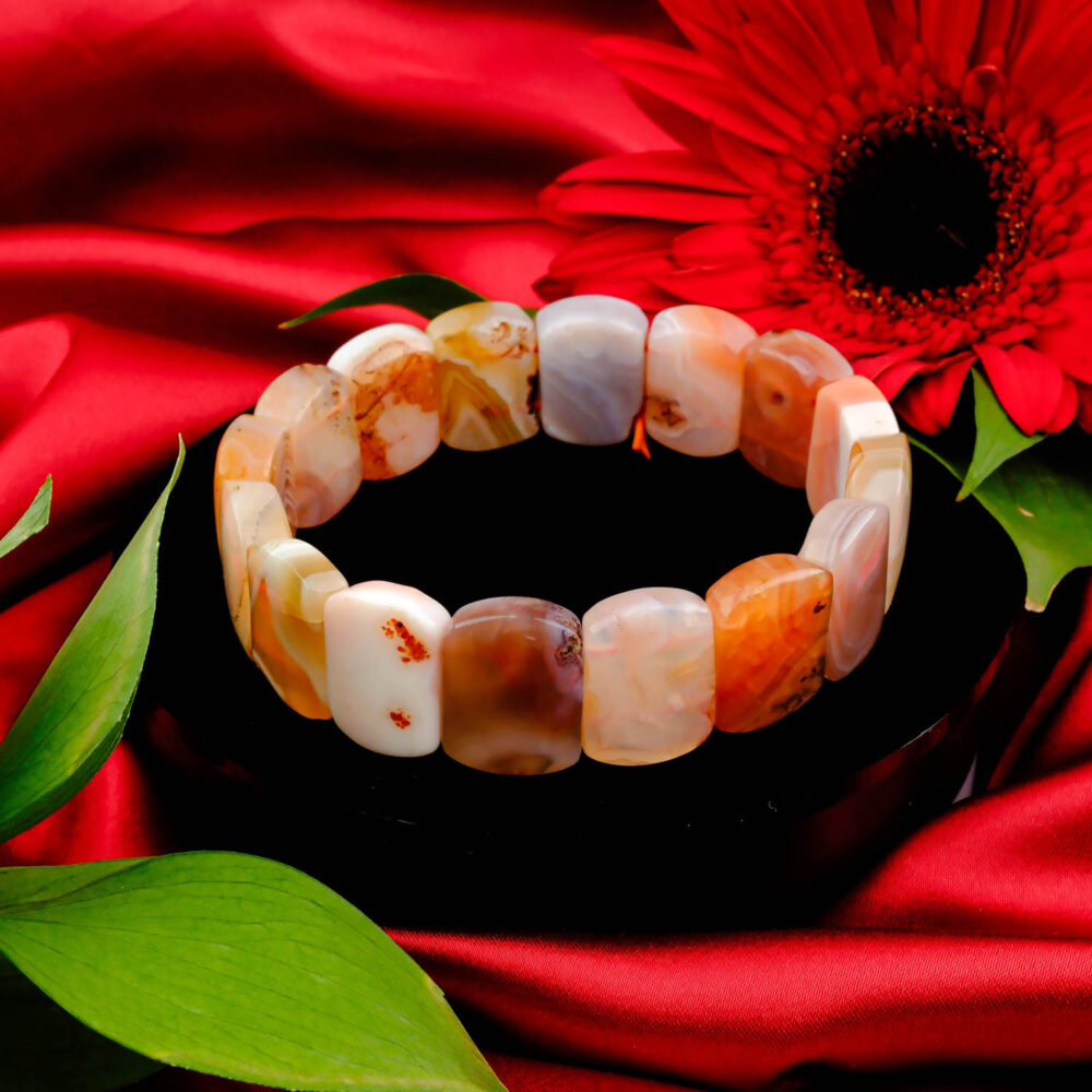 Karnelyan Akik Doğal Taş Rolex Bileklik