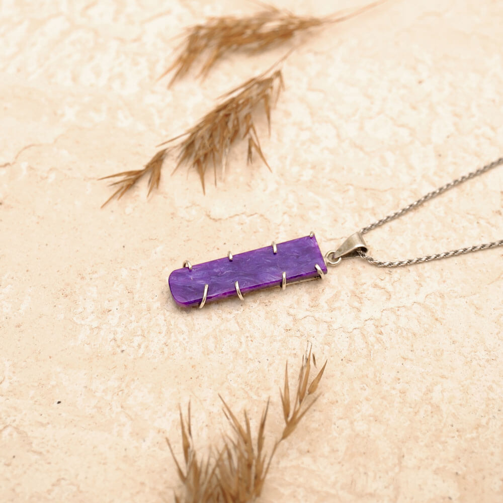 Çeroit Doğal Taş Gümüş Bayan Kolye