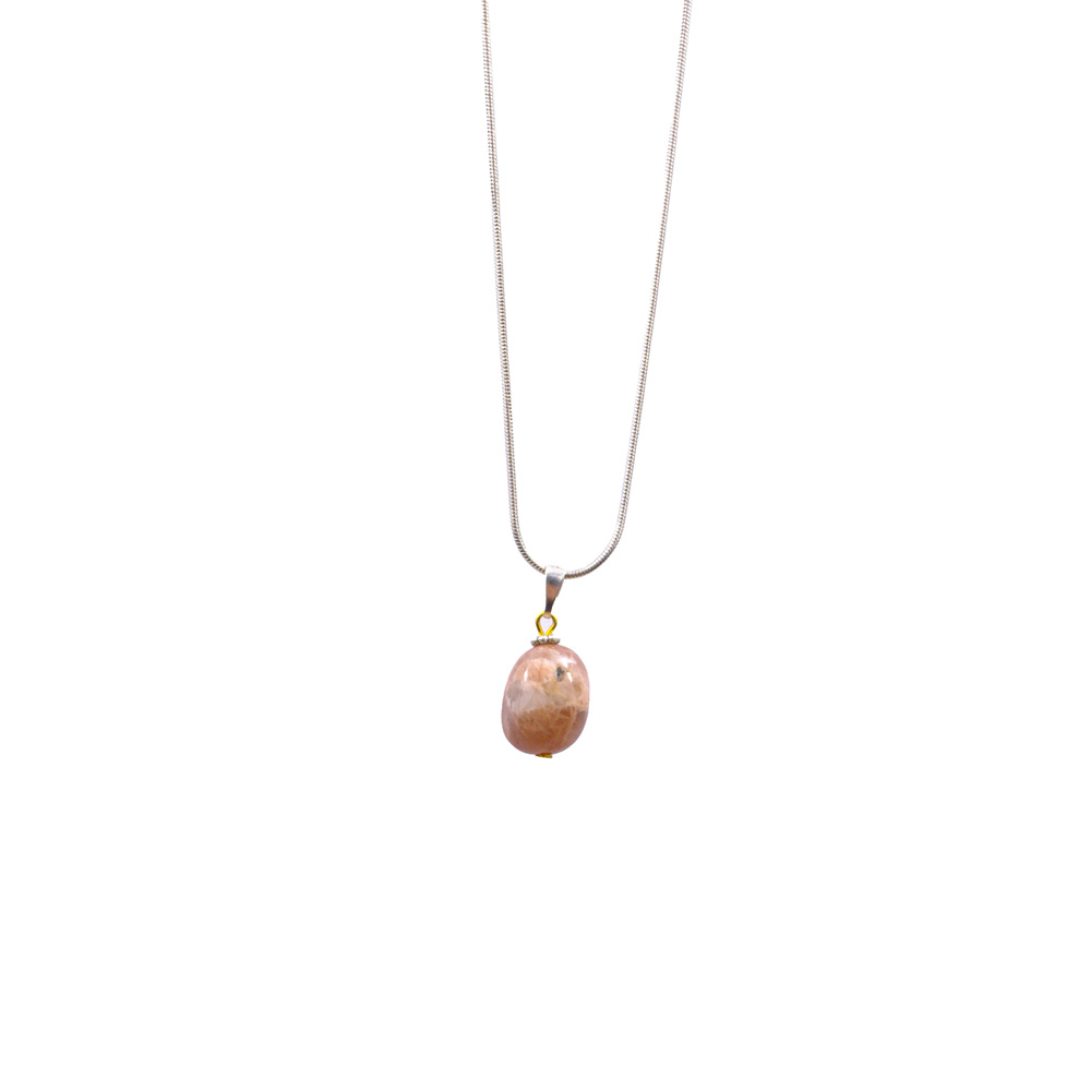 Güneş Doğal Taş Metal Kolye