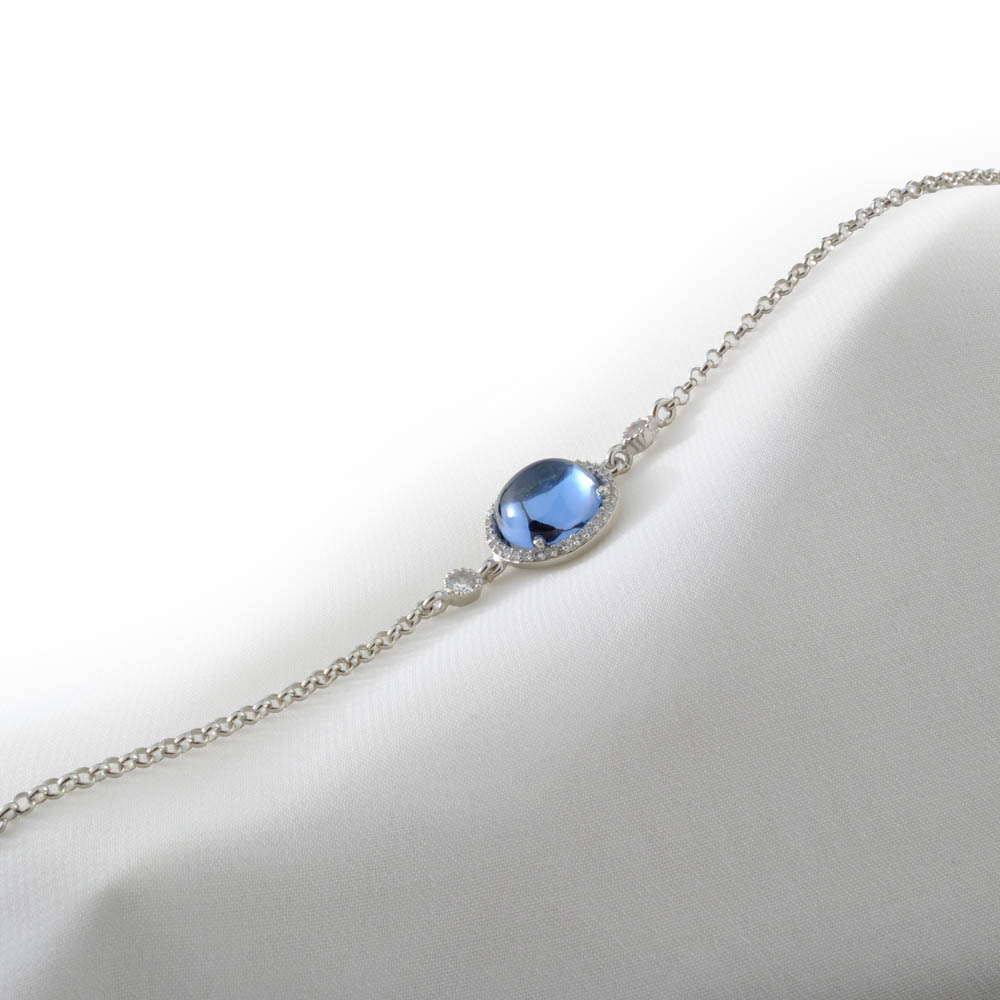 Blue- Topaz -Taş-ı gümüş- bileklik-16-2