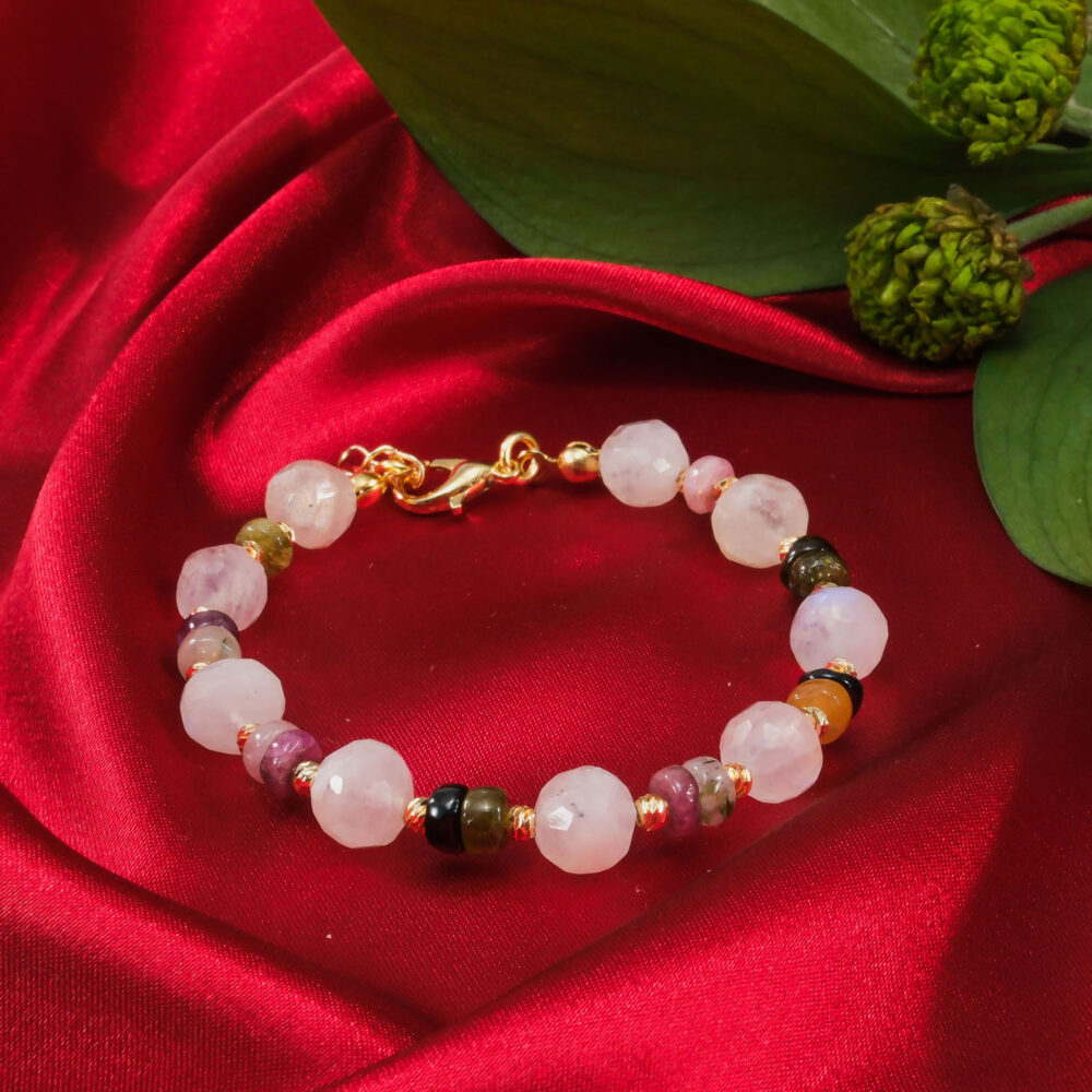 Ay Taşı Turmalin Doğal Taş Çelik Bileklik