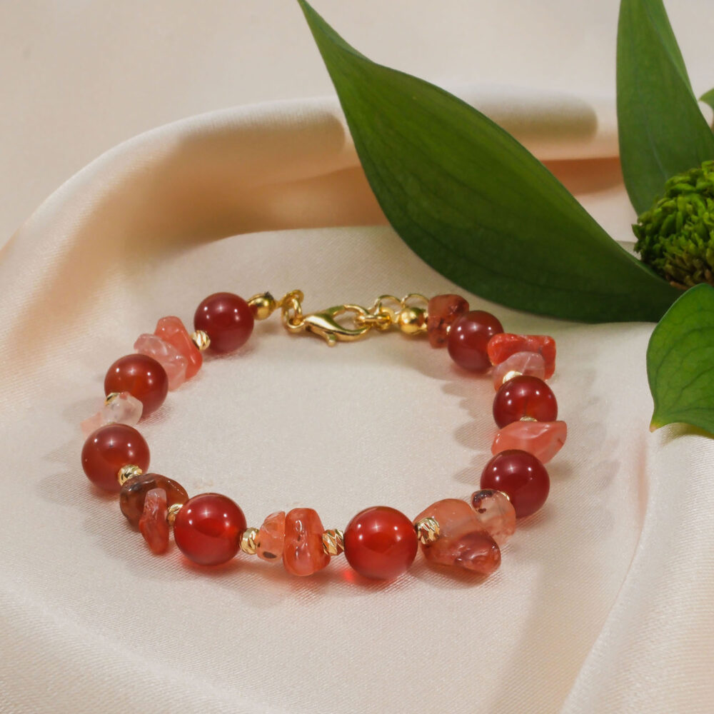 Akik Doğal Taş Çelik Bileklik