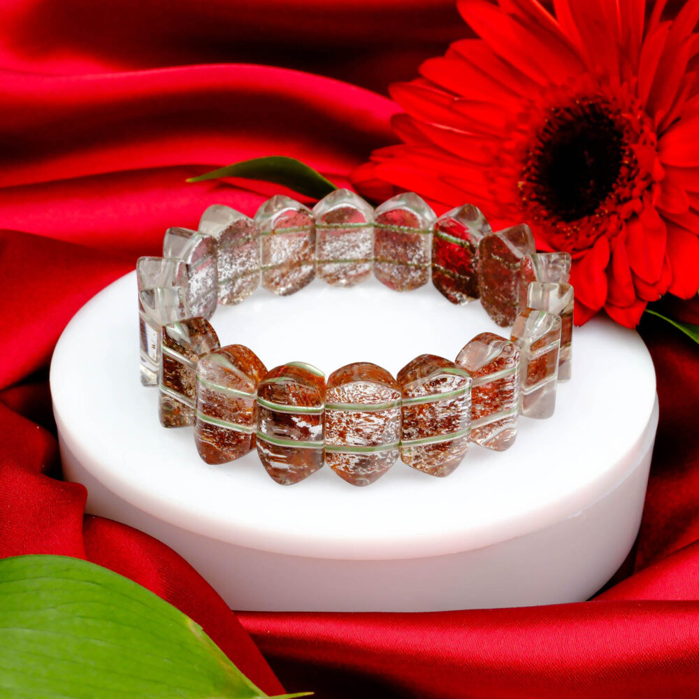 5A+ Kalite Garden Kuvars (Manzaralı Kuvars) Doğal Taş Rolex Bileklik