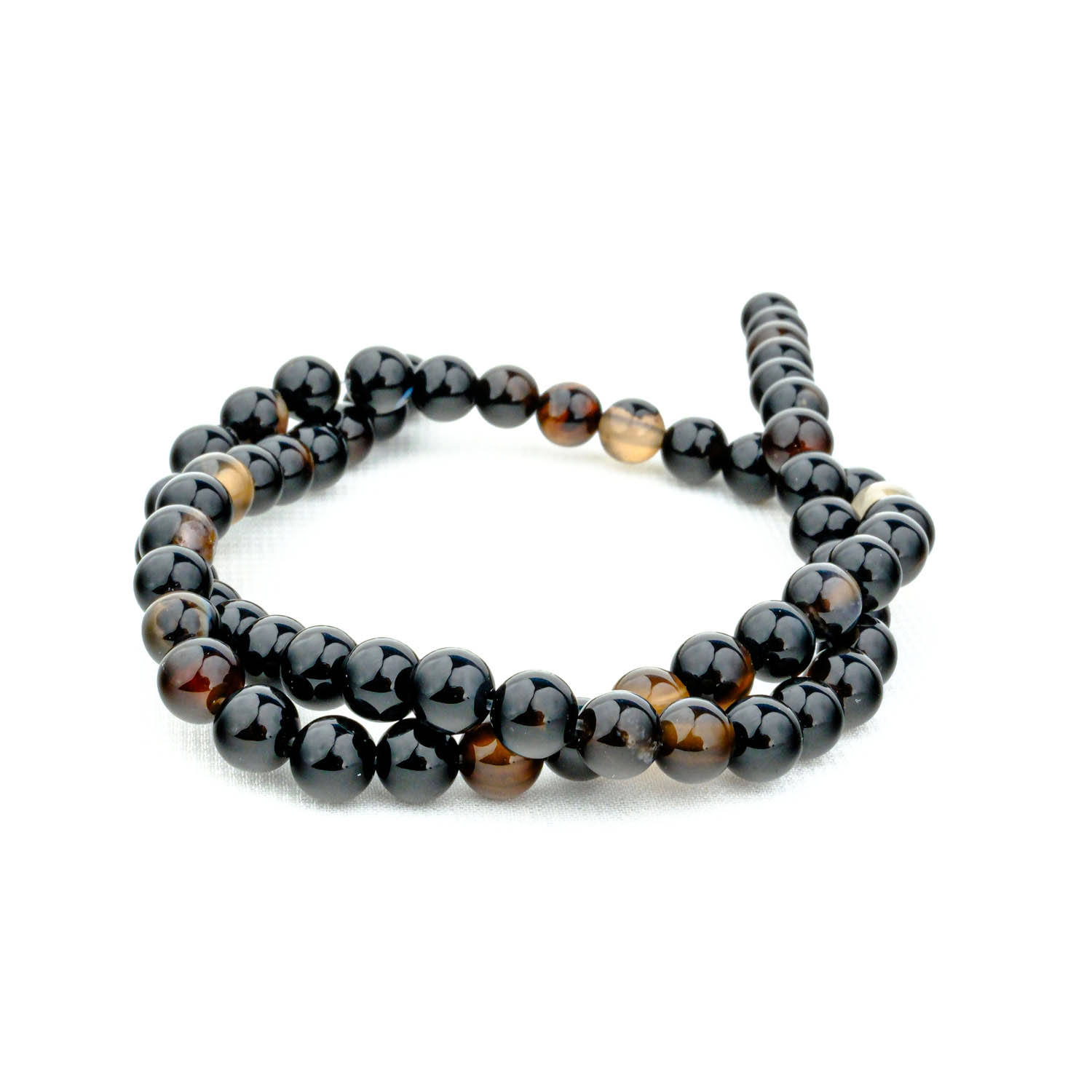 Siyah Akik Doğal Taş Dizi (6mm)