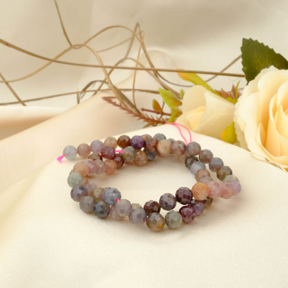 Renkli Safir Doğal Taş Faset Kesim Dizi (6-7mm)