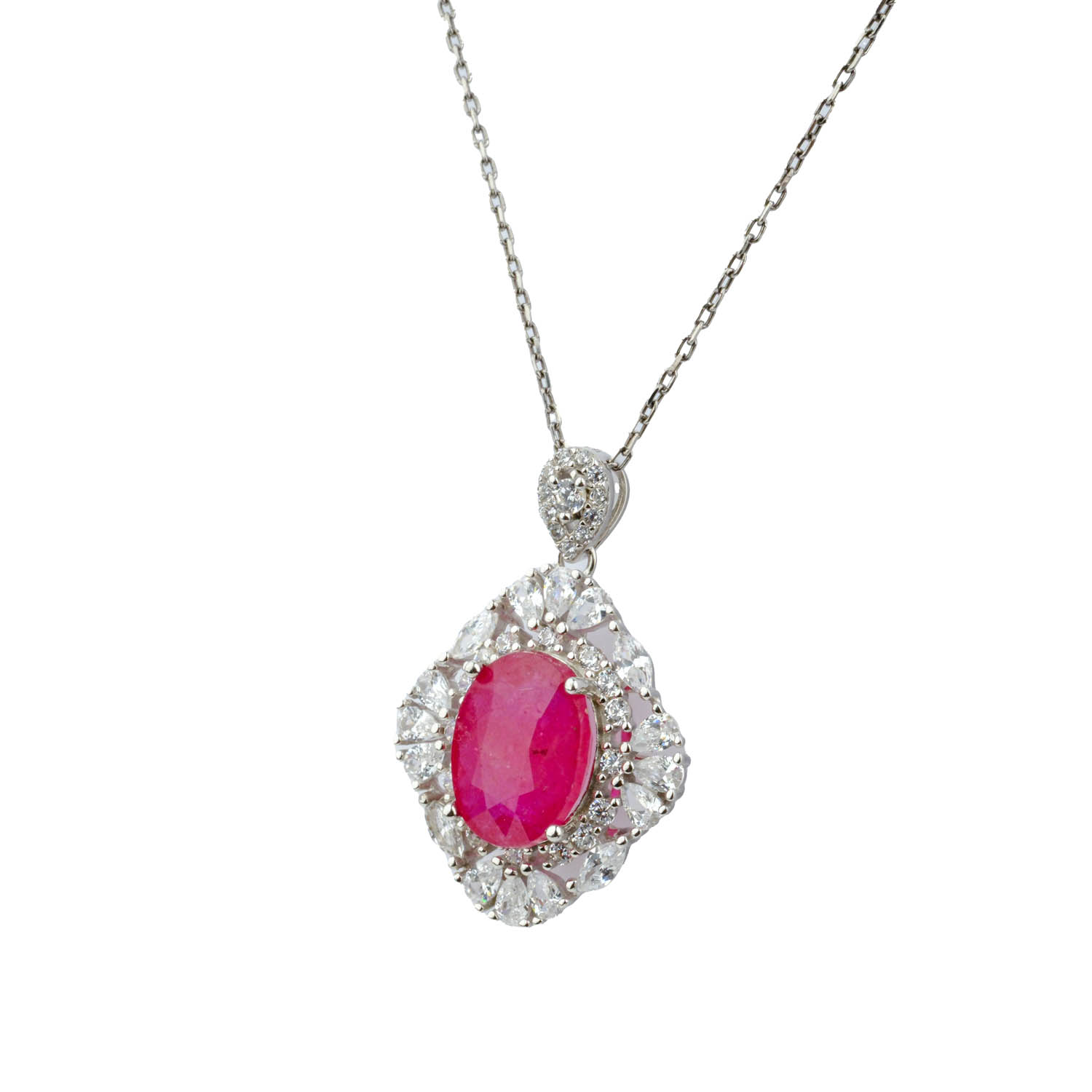 4.5 ct orijinal Yakut Taşı gümüş kolye2-2