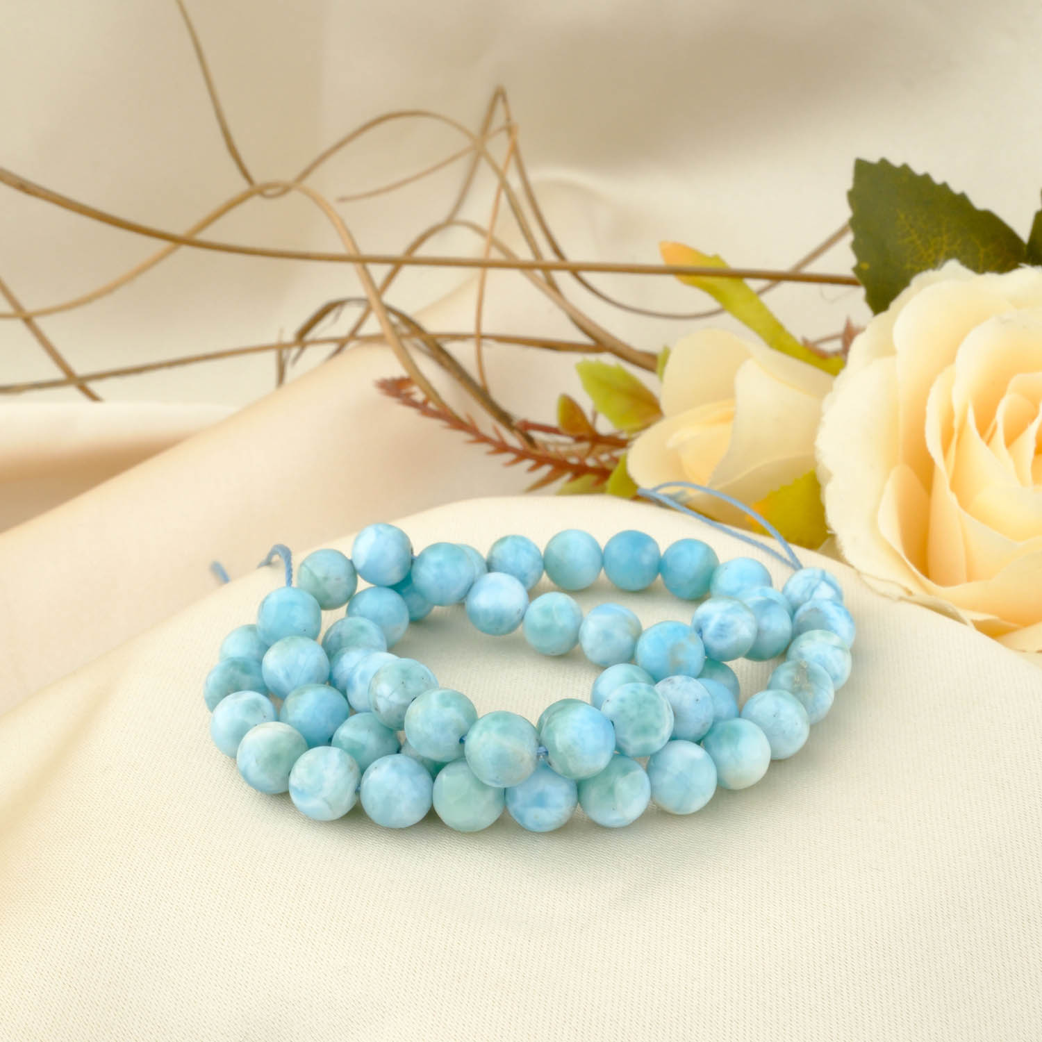 AAAA Kalite Larimar Doğal Taş Dizi (6-7mm)