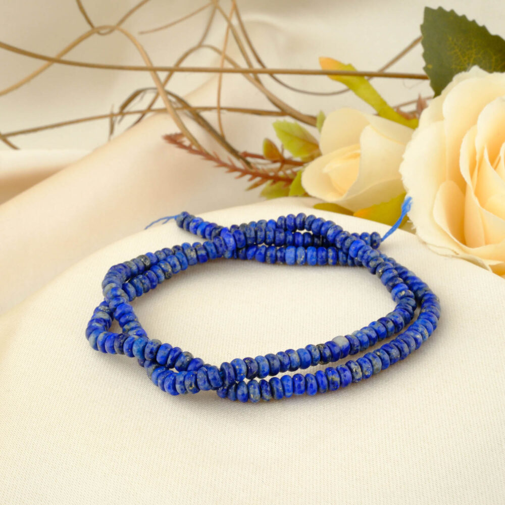 Lapis Lazuli Doğal Taş Rondel Dizi (3x4mm)