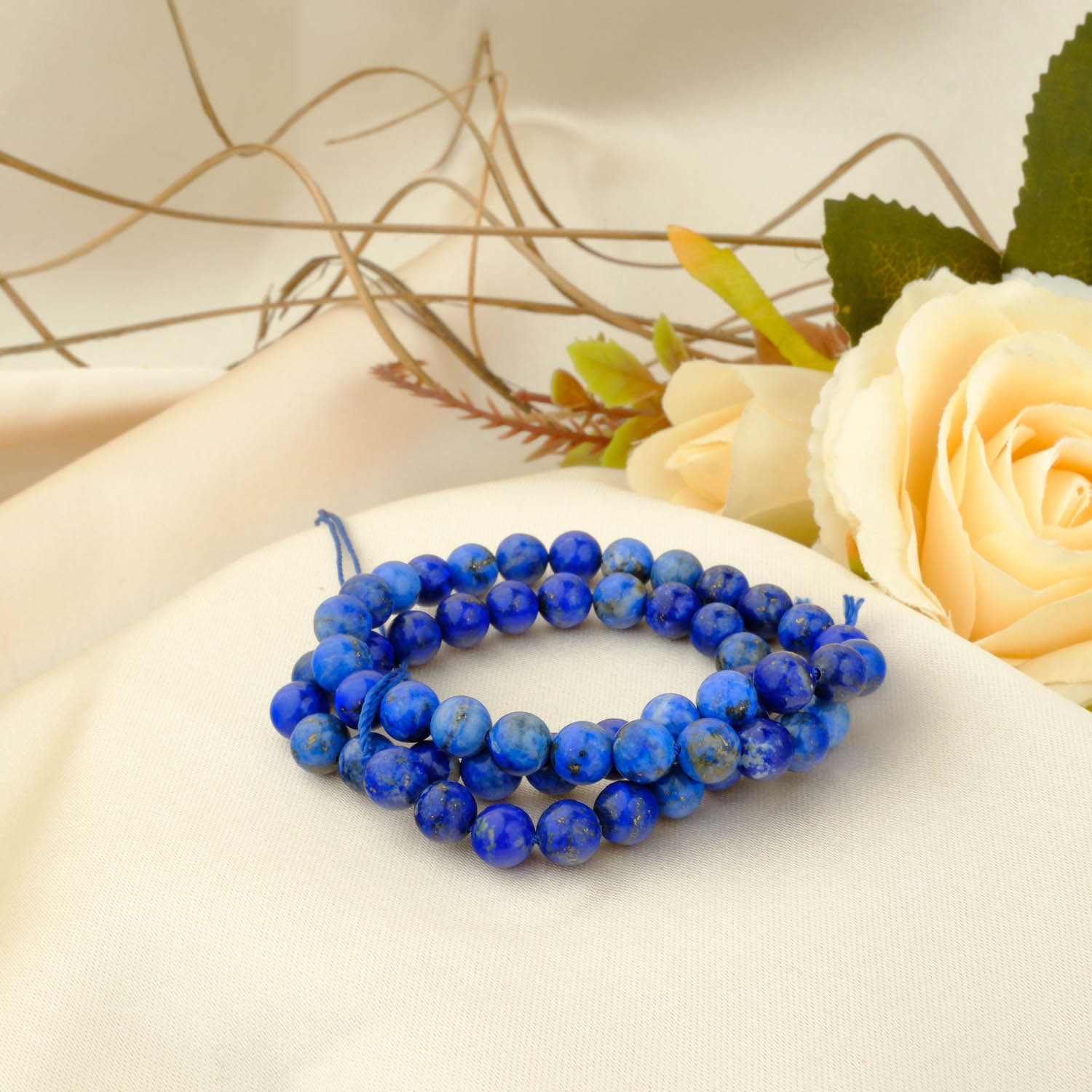 4A Kalite Lapis Lazuli Doğal Taş Dizi (6mm) - Konya Doğal Taş Evi