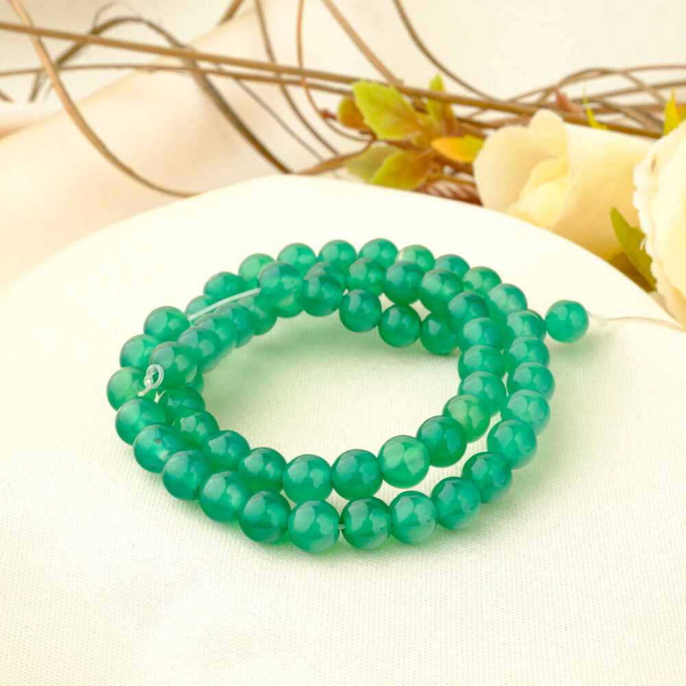 Yeşil Akik Doğal Taş Dizi (6mm)