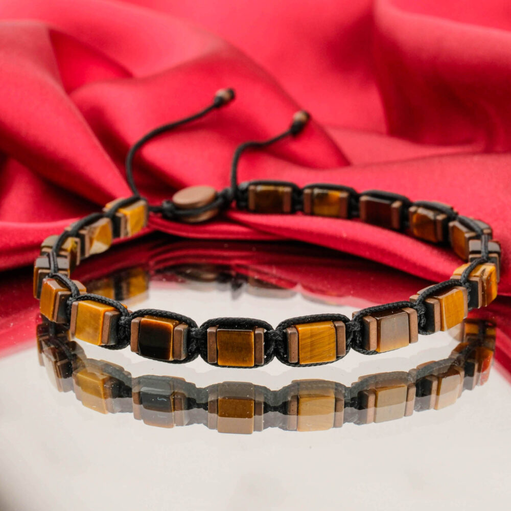 Kaplangözü Hematit Doğal Taş Örme Bileklik