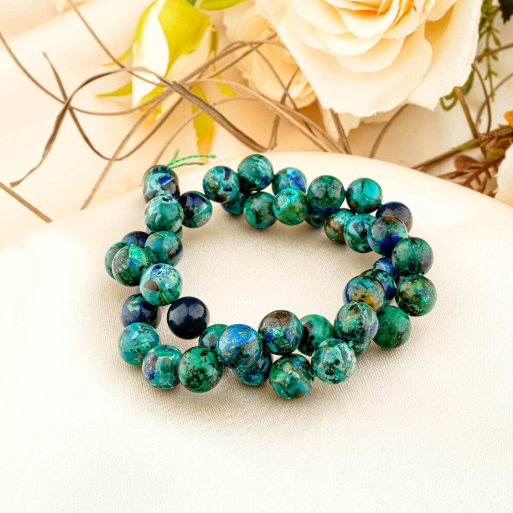 5A Kalite Azurit Doğal Taş Dizi (8mm)