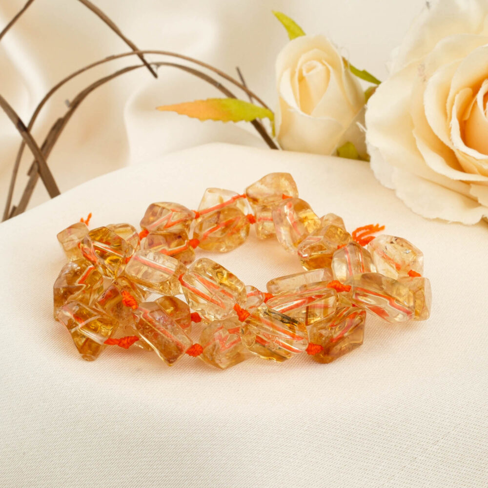 5A Kalite Şekilsiz Kesim Sitrin Doğal Taş Dizi