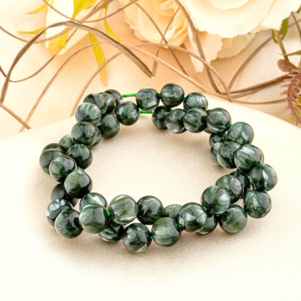 5+Kalite Seraphinite Doğal Taş Dizi (8mm)