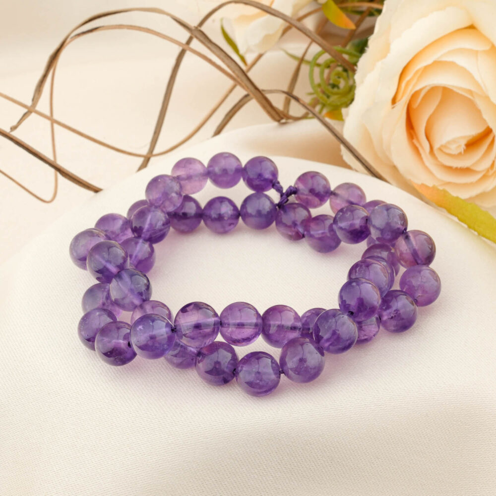 AAAA Kalite Ametist Doğal Taş Dizi (8-9mm)