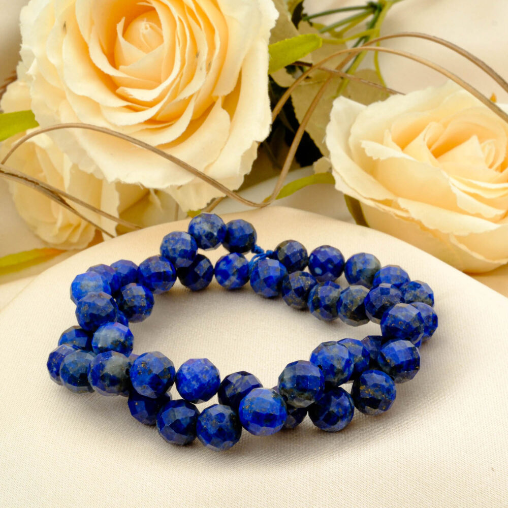 4A Kalite Lapis Lazuli Faset Kesim Doğal Taş Dizi (8mm)