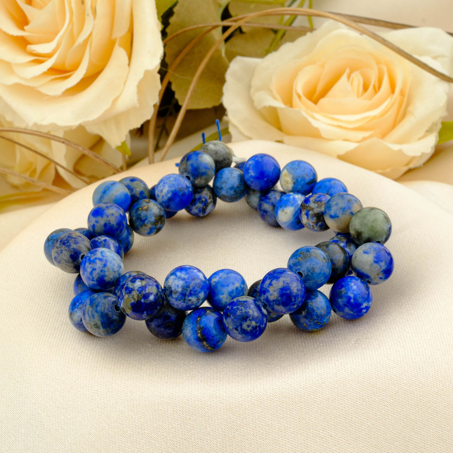 A Kalite Lapis Lazuli Doğal Taş Dizi (8mm) - Konya Doğal Taş Evi