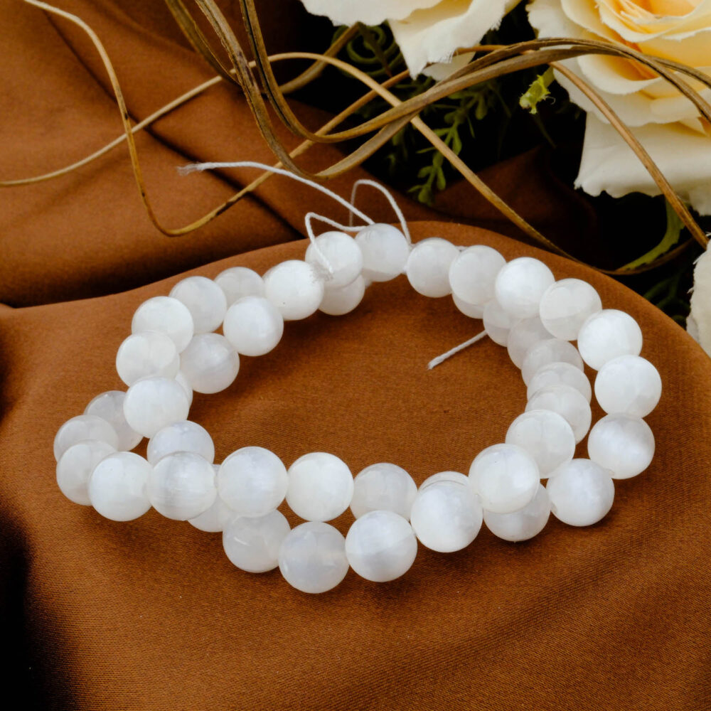 5A Kalite Selenit Doğal Taş Dizi (8mm)