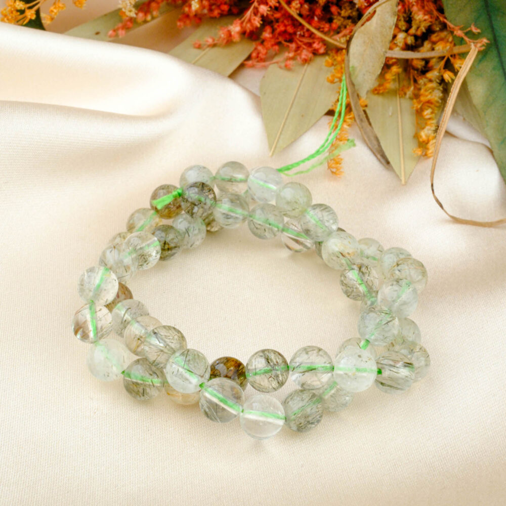 Yeşil Rutil Turmalin Doğal Taş Dizi (8mm)