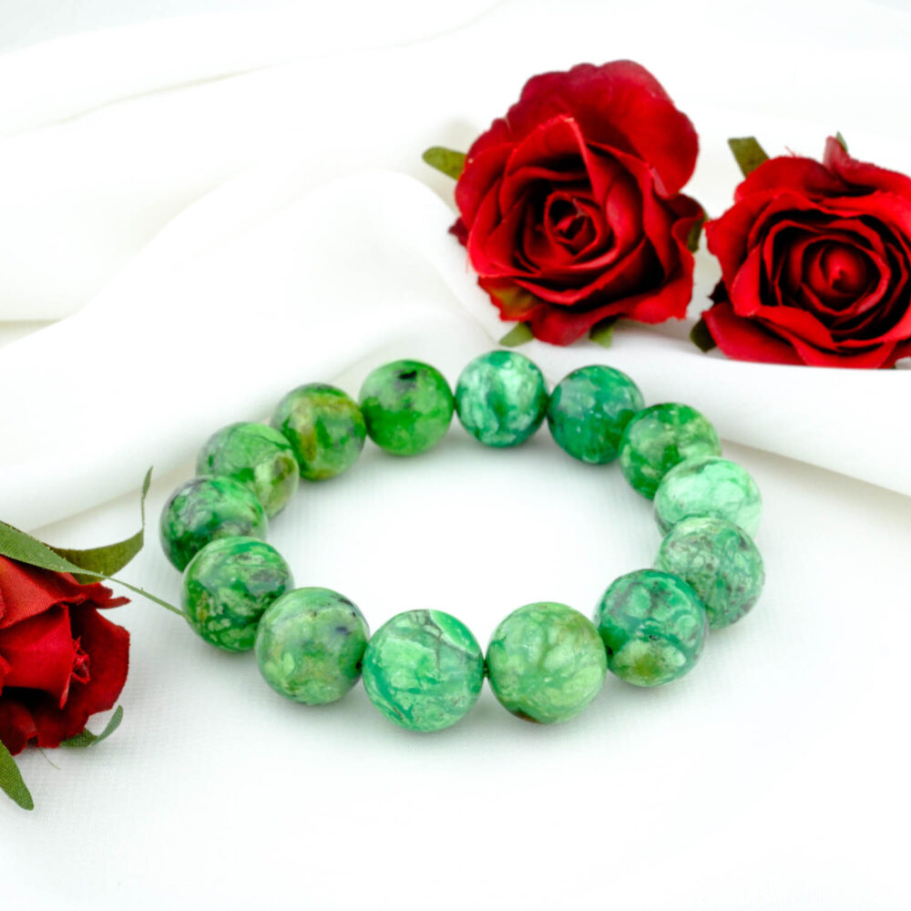 5A+Kalite Varisit Doğal Taş Bileklik (15-16mm)