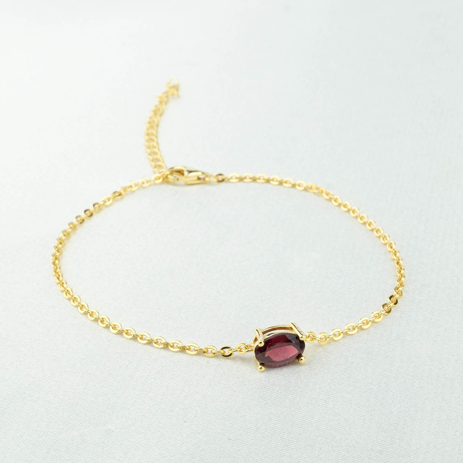 Garnet Taşı gümüş bileklik8-3