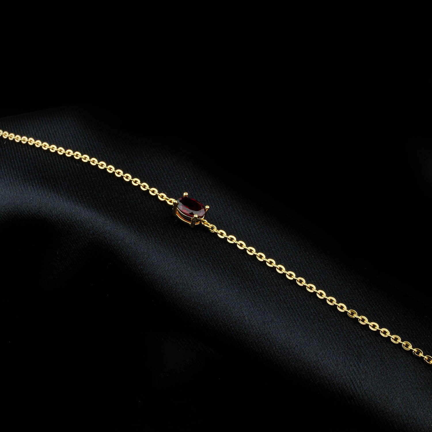 Garnet Taşı gümüş bileklik8-4