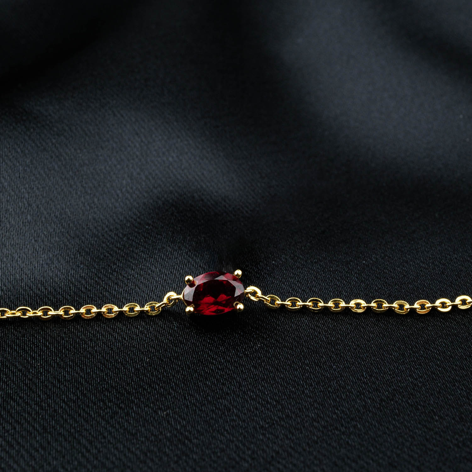 Garnet Taşı gümüş bileklik8-5