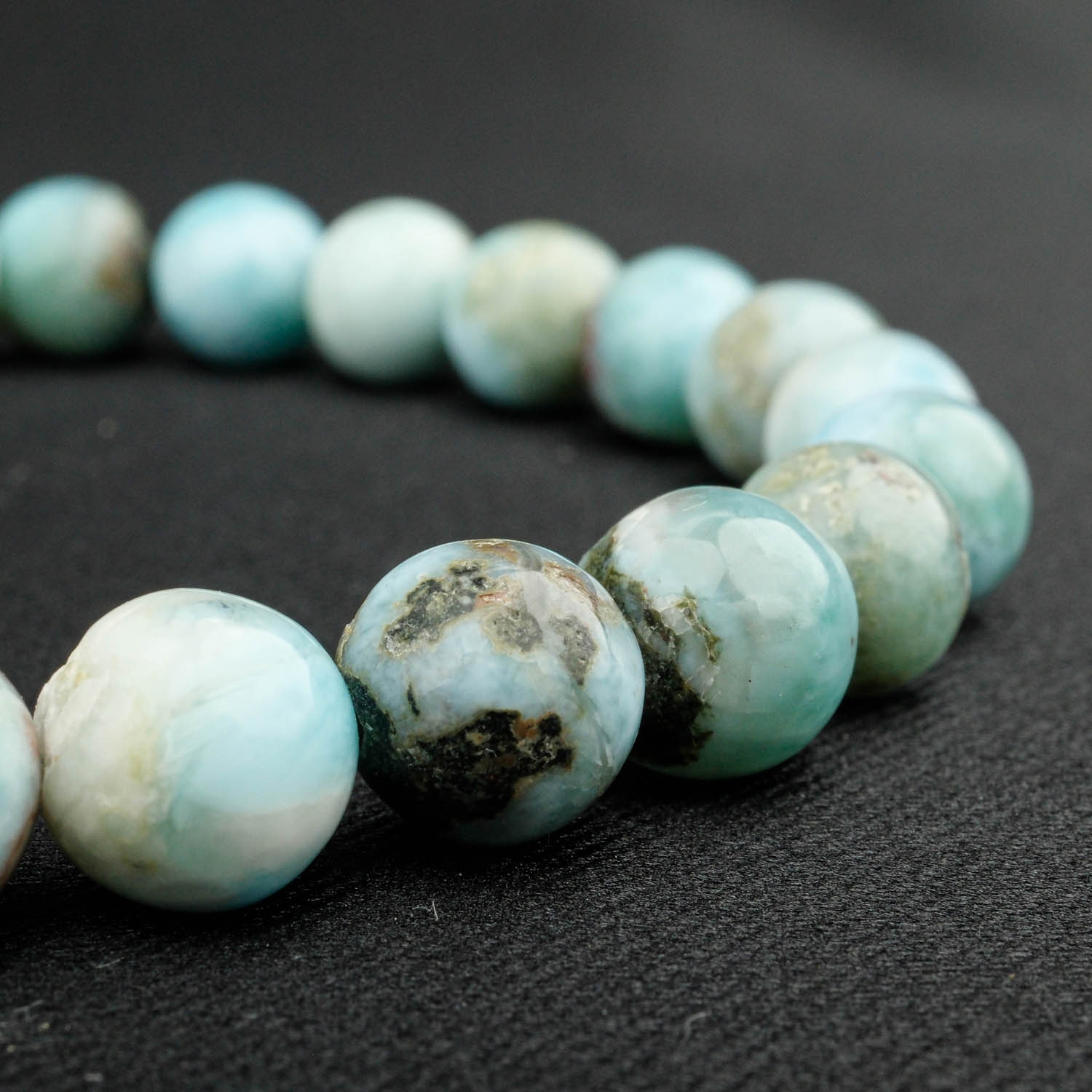 larimarbrace.ymさん4-14-2 2A+Kalite Larimar Doğal Taş Bileklik (8mm) - Konya Doğal Taş Evi