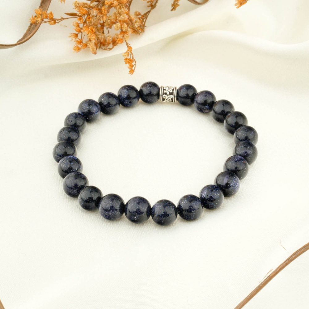 Lacivert Yıldız Doğal Taş Bileklik (8mm)