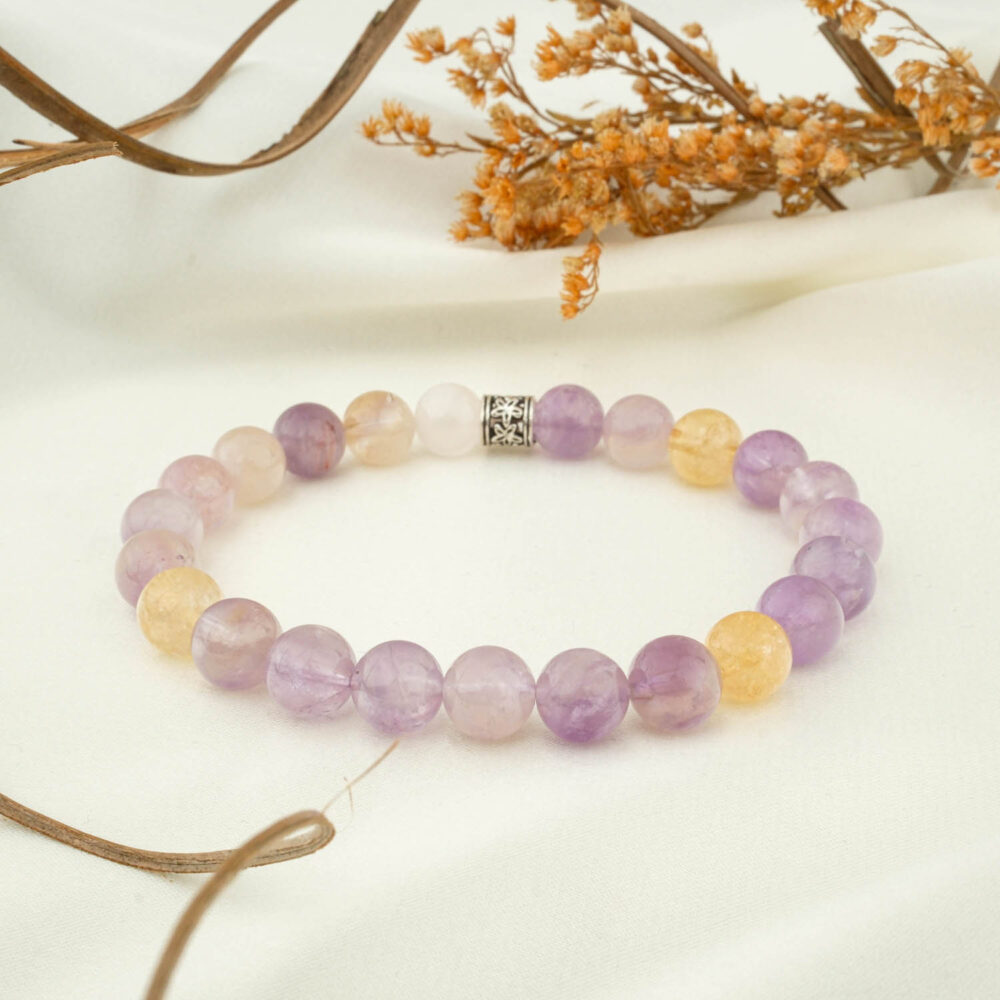 A Kalite Ametrin Taşı Bileklik (8mm)