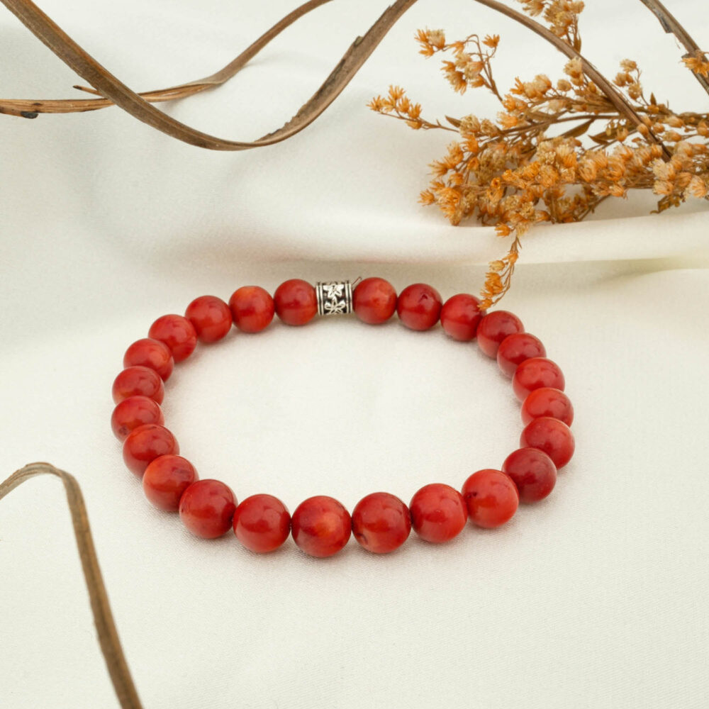 4A+Kalite Mercan Doğal Taş Bileklik (8mm)