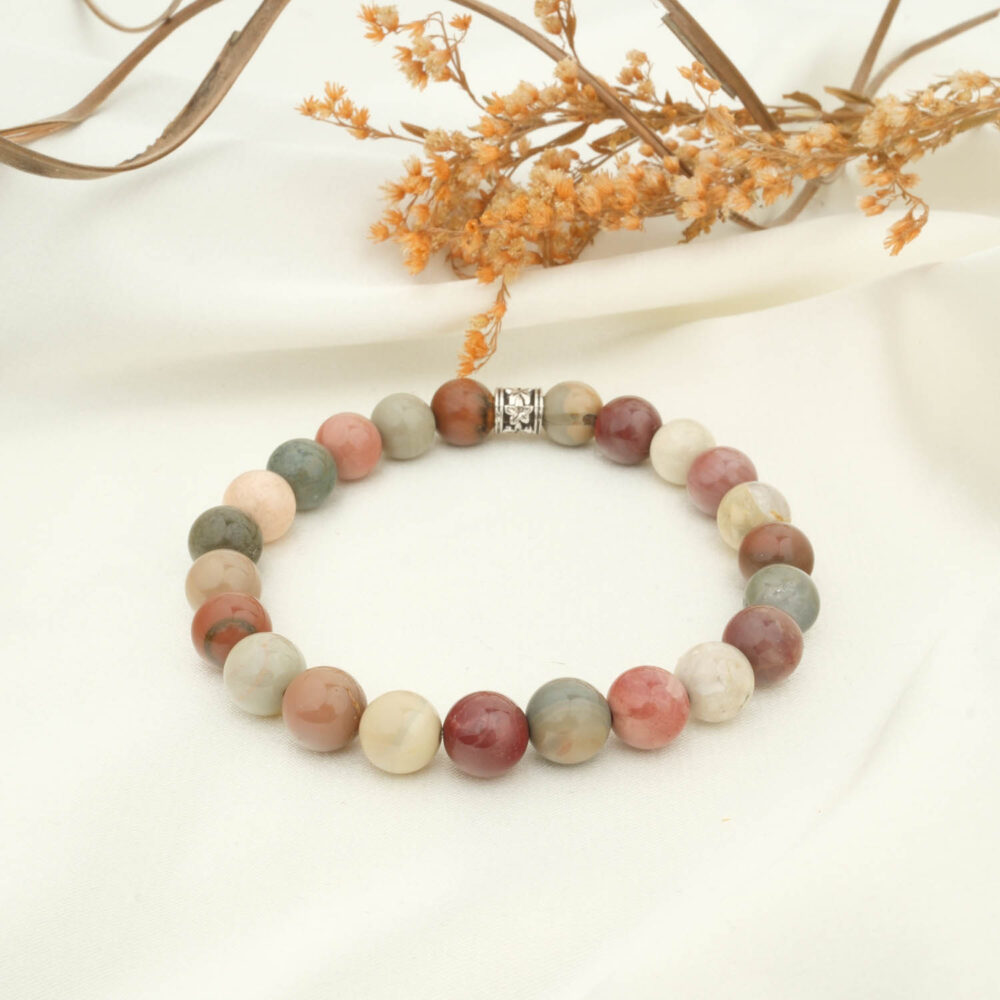 Alashan Agate Doğal Taş Bileklik (8mm)