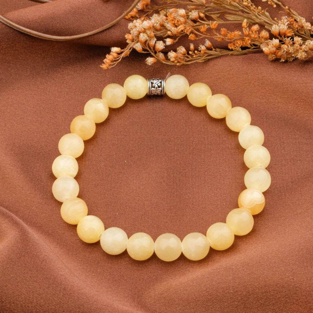 Kalsit Doğal Taş Bileklik (8mm)