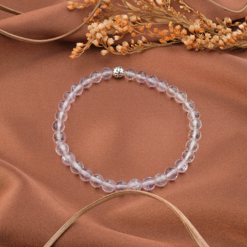 Ametrin Doğal Taş Faset Kesim Bileklik (6mm)