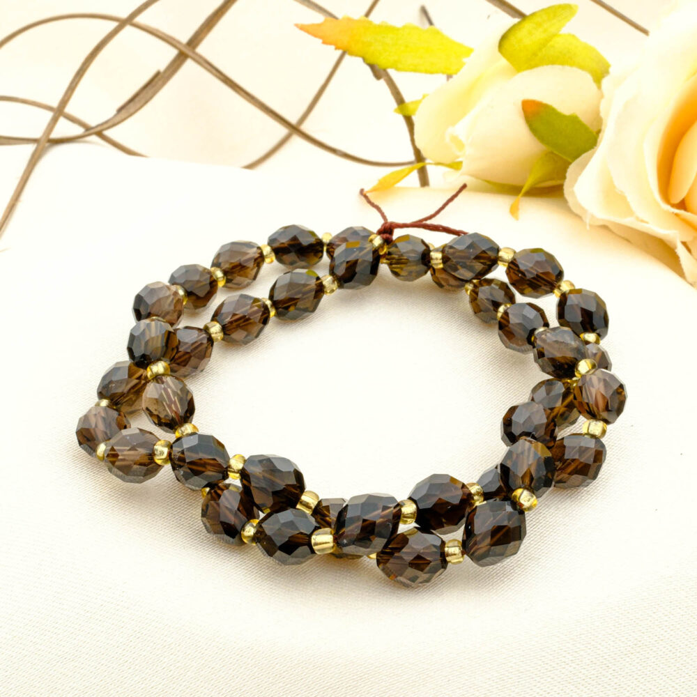 Dumanlı Kuvars Oval Faset Kesim Doğal Taş Dizi