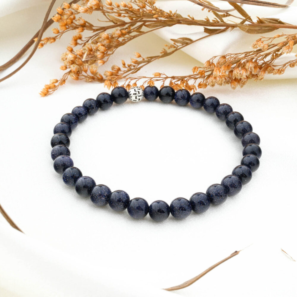 Lacivert Yıldız Doğal Taş Bileklik (6mm)