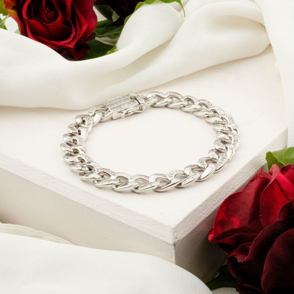 Orijinal Swarovski Taşlı 925 Ayar Gümüş Tasarımlı Bileklik