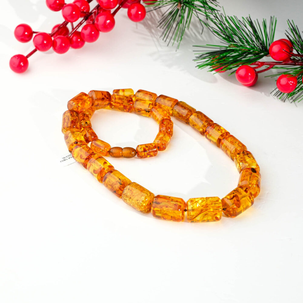 Orijinal Sertifikalı Özel Kapsül Kesim Kehribar Yetişkin Kolye