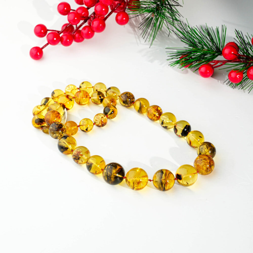 Orijinal Sertifikalı Özel Süzme Kehribar Yetişkin Kolye