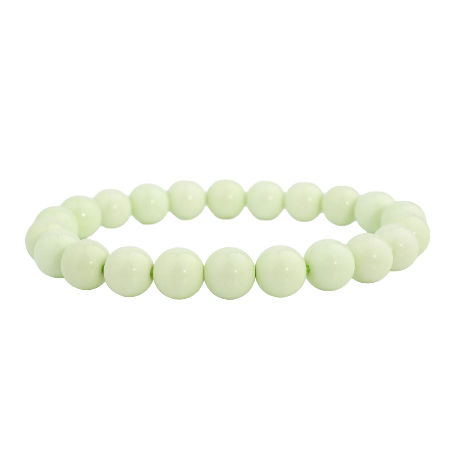 original-lemon-turquoise-natural-stone-bracelet Flexibles Natursteinarmband aus 8-9mm runden, glatten Zitronen-Türkisperlen.