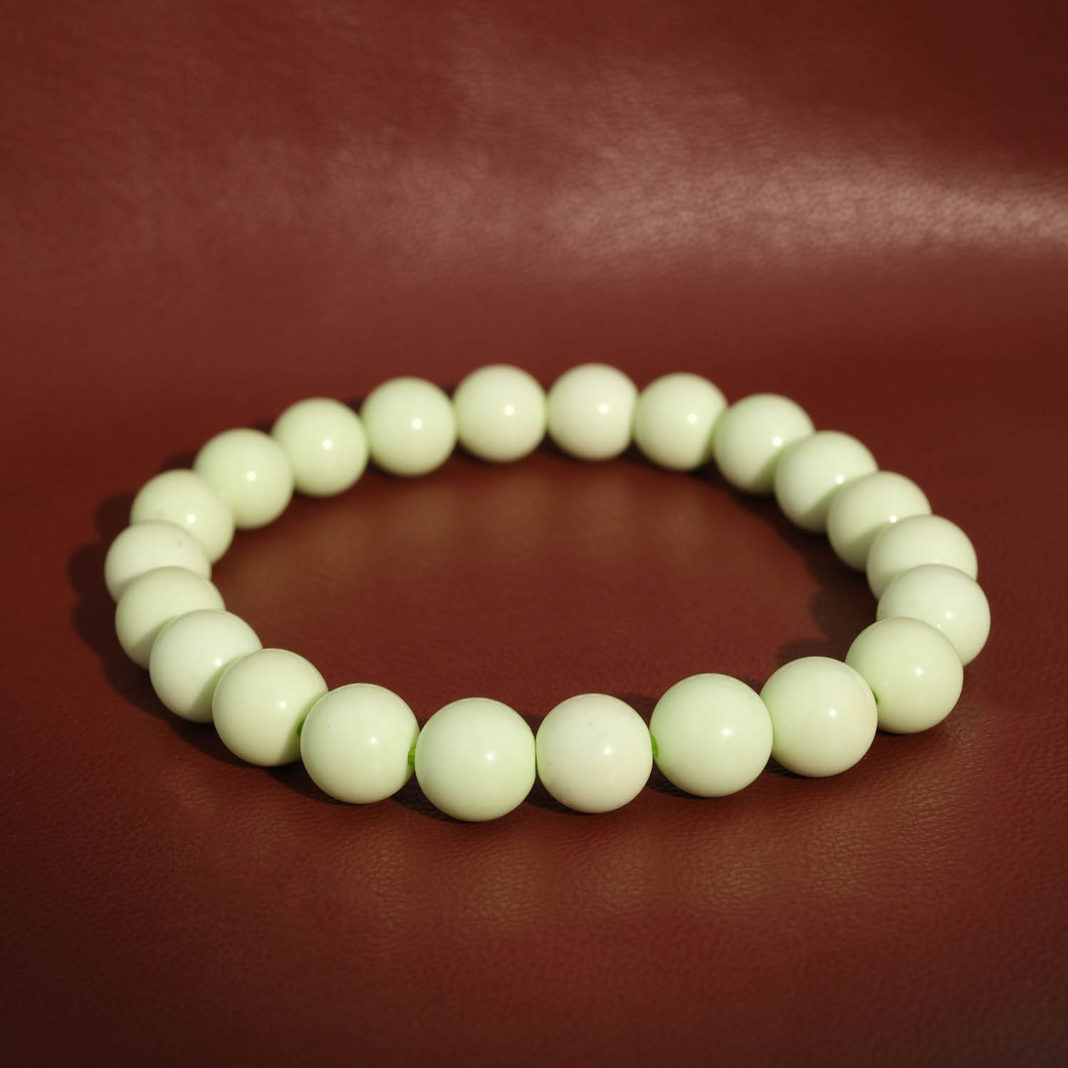 orijinal-limon-turkuaz-dogal-tas-bileklik (2) Bracciale flessibile in pietra naturale realizzato con perle rotonde e lisce di turchese limone da 8-9mm.