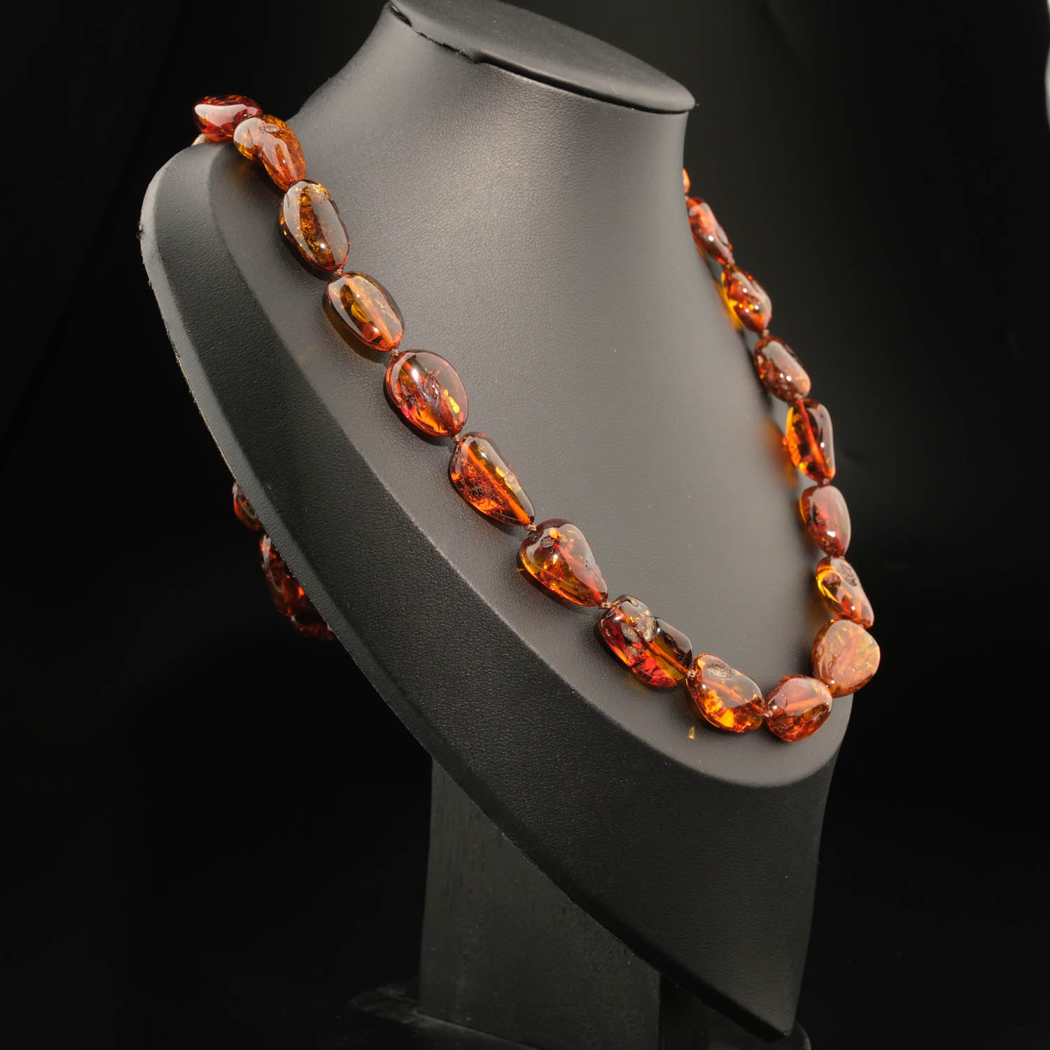 collana-ambra-baltica-naturale-originale-certificata-adulto-60-65cm Collar de diseño para adulto en ámbar báltico natural original certificado de 25-30gr y 59-62cm de longitud.