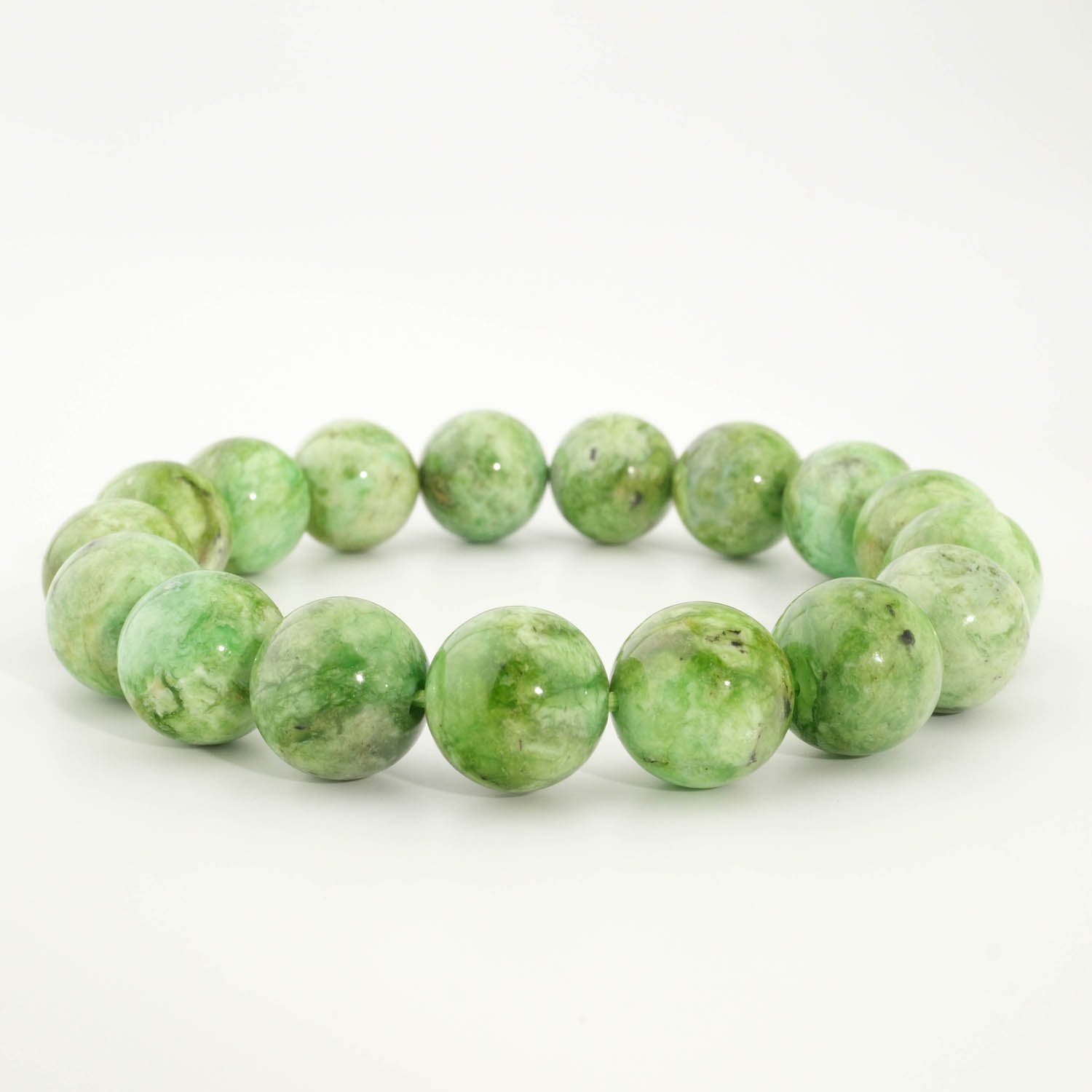 original-5a-grade-12-13mm-variscite-gemstone-bracelet-beads Pulsera de diseño elegante adornada con cuentas de 12-13mm de gema de variscita verde natural original calidad 5A+.